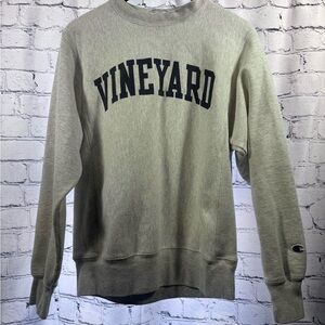 Champion Vineyard Crewneck Sweater - Gray Reverse Weave